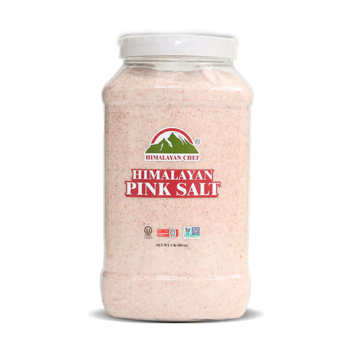 Pink Salt Fine Large Plastic Jar - 5 lbs | Himalayan Chef