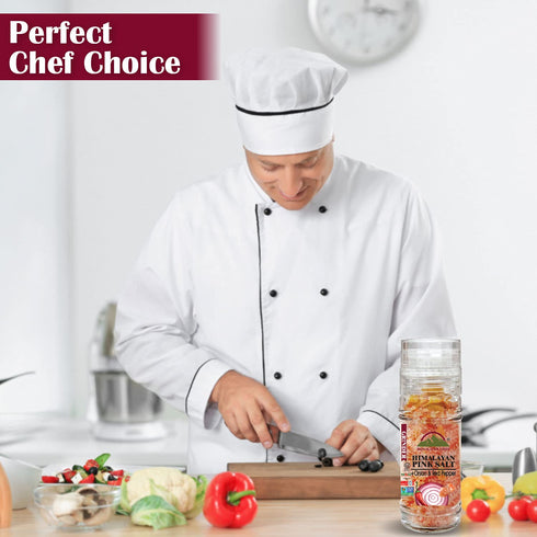 Pink Salt + Onion + Red Pepper Small Glass Grinder - 0.22 lbs. | Himalayan Chef