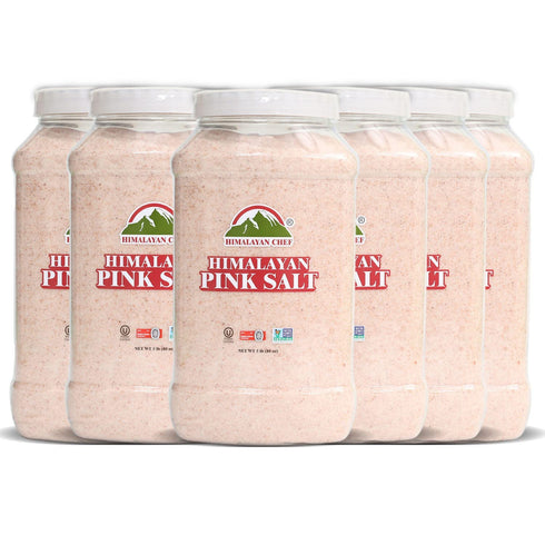 Pink Salt Fine Large Plastic Jar - 5 lbs | Himalayan Chef