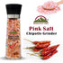 Pink Salt + Red Crushed Pepper Large Glass Grinder - 0.78 lbs. | Himalayan Chef