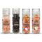 Himalayan Chef Salt & Pepper Grinder Variety Pack (Pink Salt, Black Peppercorn, Onion Salt, Garlic Salt)