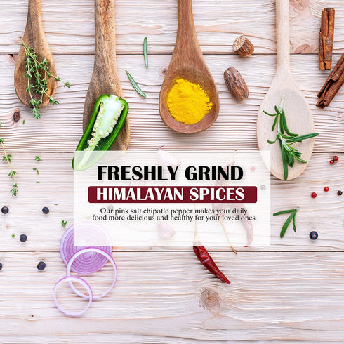 Pink Salt + Chipotle Small Glass Grinder - 0.22 lbs. | Himalayan Chef