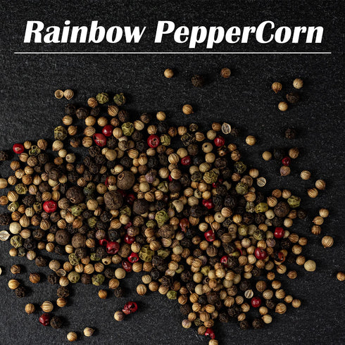 Pink Salt + Rainbow Pepper corn Small Glass Grinder - 0.22 lbs. | Himalayan Chef