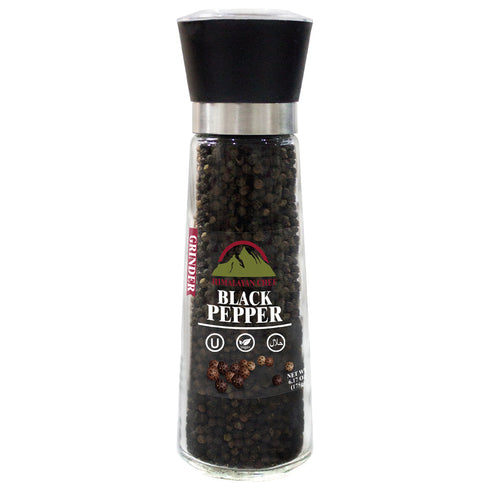 Black Pepper Whole Large Glass Grinder - 0.38 lbs | Himalayan Chef