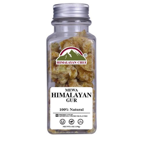 Gur Mewa With Desi Ghee Square Jar - 200g | Himalayan Chef