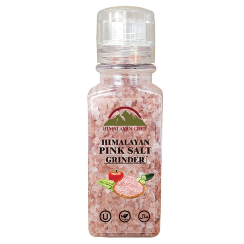 Pink Salt Square Glass Grinder - 0.81 lbs. | Himalayan Chef