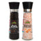 Himalayan Chef Pink Salt and Pepper Medium Grinder Set, Adjustable and Refillable Glass Grinder