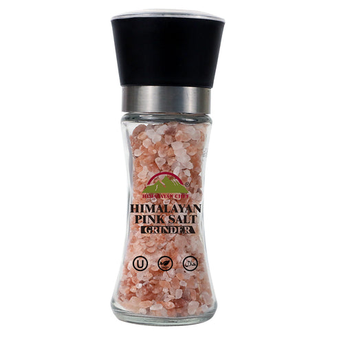 Pink Salt Coarse Medium Glass Grinder - 0.39 lbs | Himalayan Chef