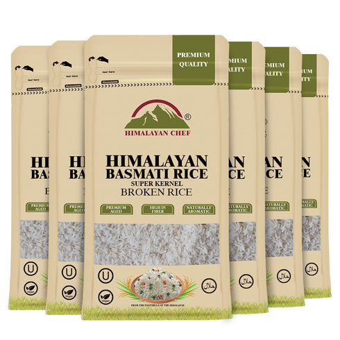 Himalayan Chef Super Kernel Basmati Broken Rice - 2lbs | Pack of 6