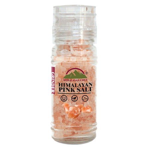 Pink Salt Coarse Small Glass Grinder - 0.26 lbs. | Himalayan Chef
