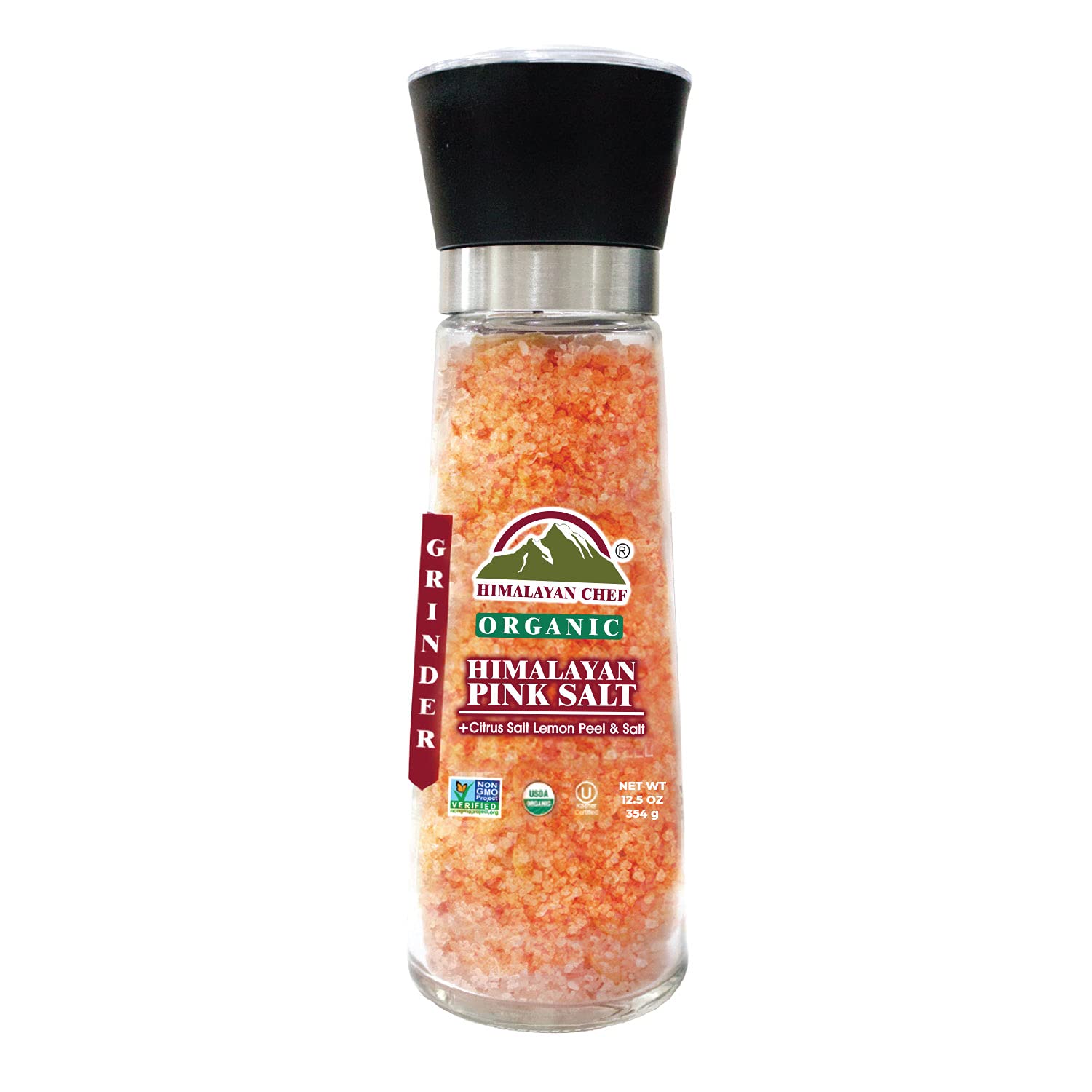 Himalayan Chef Pink Salt and Black Pepper Grinder Set, 1 - Fred Meyer