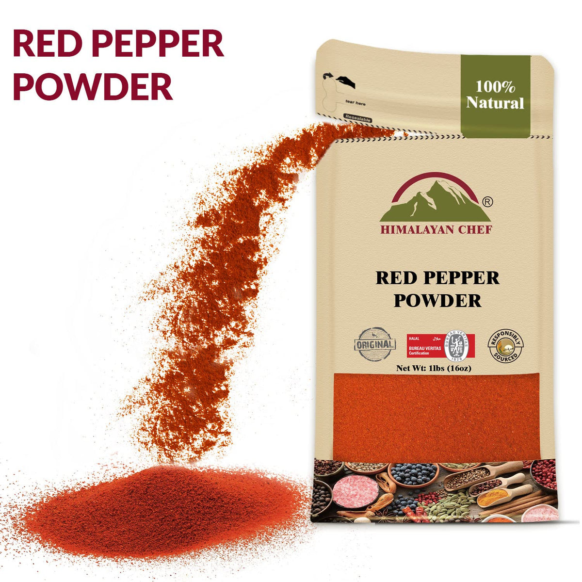 Red Chilli Powder 500g - Himalayan Chef – HIMALAYAN CHEF USA