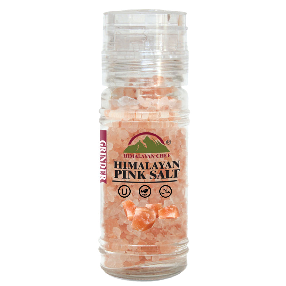 Himalayan Chef Himalayan Pink Salt & Black Pepper, Refillable Small Glass  Grinder, Set of 2, 2 Count - Fry's Food Stores